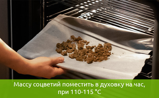Процесс декарбоксилирования конопли Соцветия помещаются в духовку
