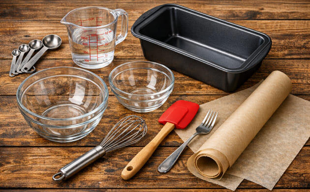 Инвентарь для бананового хлеба с корицей и ТГК-маслом Инвентарь