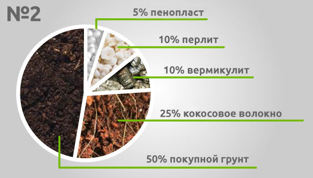 Второй рецепт почвосмеси Рецепт второй почвосмеси