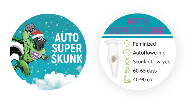 Семечко Auto Super Skunk в подарок Упаковка Auto Super Skunk