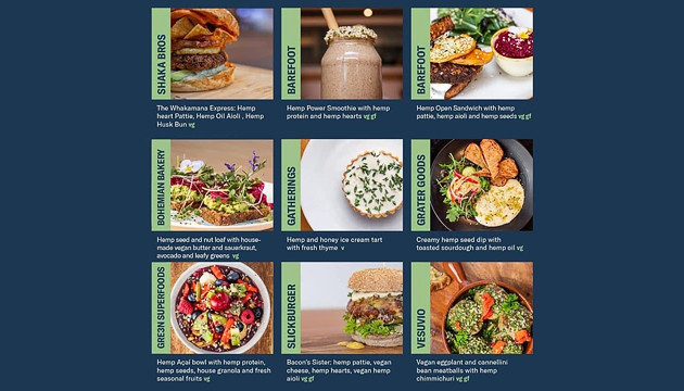 Ресторан при музее конопли Меню из блюд с коноплей