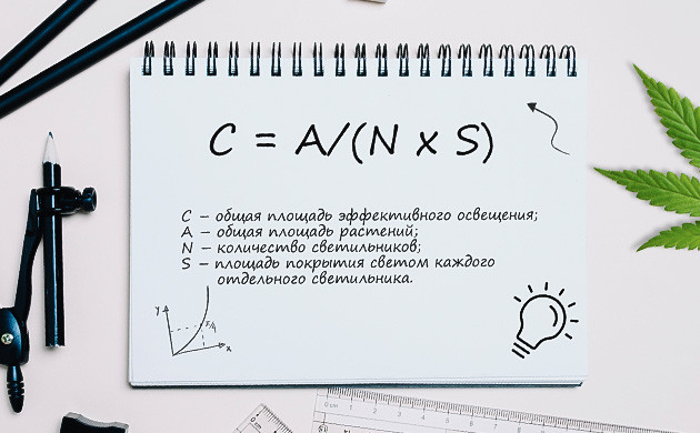 Расчет эффективного освещения конопли Оптимальное развитие с помощью света