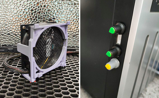 Установка специального коврика и регуляторов управления Eva-коврик и регуляторы для управления освещением и вентиляцией