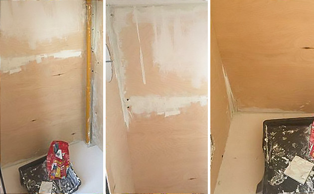 Внутренняя отделка палатки Отделка внутренней части бокса фанерой