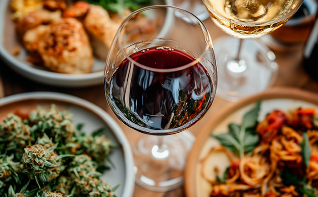 Комбинации конопли и вина Сочетание вина и конопли