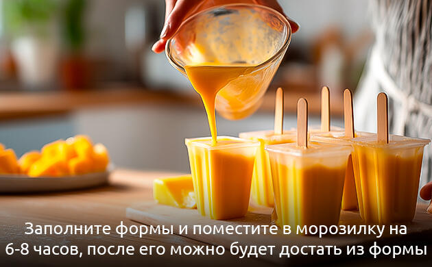 Заполнение форм для мороженого