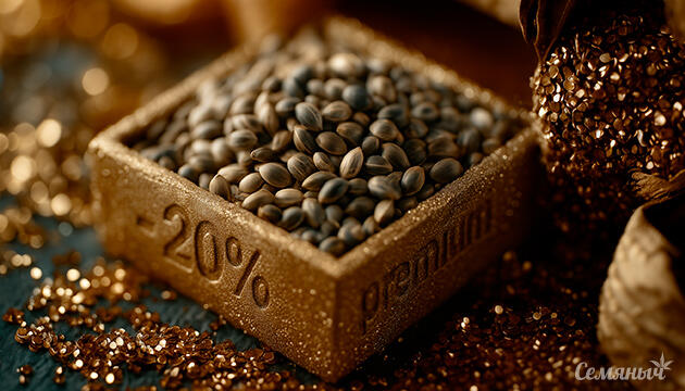 Акция на Семяныче: минус 20% на премиум-сидбанки 20% скидка на премиальные сидбанки каннабиса
