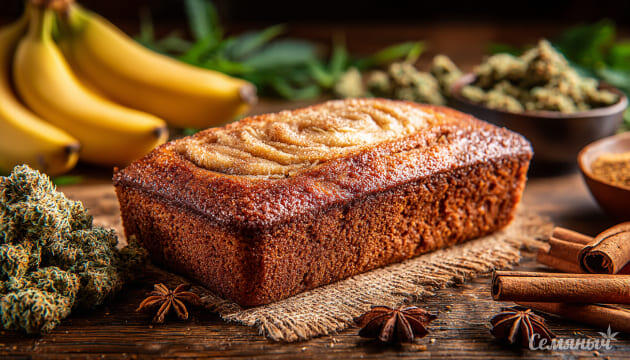 Идеальный десерт из пары залежавшихся бананов: банановый хлеб с канна-маслом Рецепт бананового хлеба с корицей и ТГК