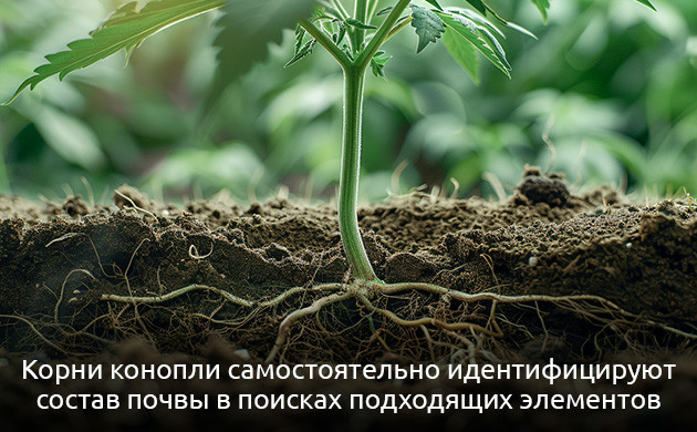 Корни нконопли и химический состав Чувствительность корней конопли