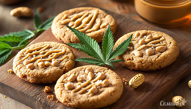Вкуснейшее шоколадное печенье с канна-маслом Арахисовое печенье с конопляным маслом