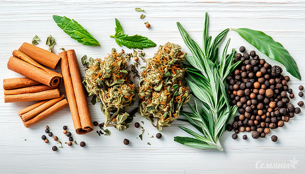 Ароматические соединения в соцветиях конопли Терпены конопли