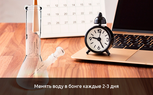 почистить бонг и наполнить новой порцией воды смена воды в бонге