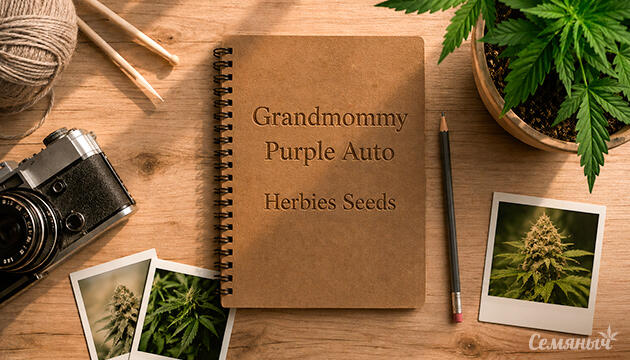 Гроурепорт сорта Grandmommy Purple Auto от сидбанка Herbies Seeds