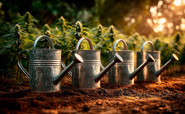 Особенности полива конопли в горшках и гроубэгах От чего зависит режим полива в аутдоре