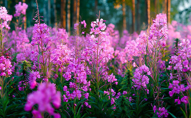 Иван‑чай для укрытия высоких сортов каннабиса Каннабис, скрытый среди зарослей иван‑чая