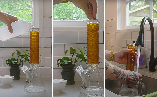 Использование изопропилового спирта и соли для чистки бонга Чистка бонга изопропиловым спиртом и солью