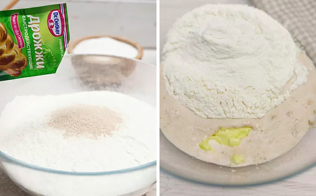 Перемешать все ингредиенты для теста из конопли