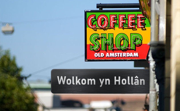 Кофешопы в Голландии Вывеска кофешопа