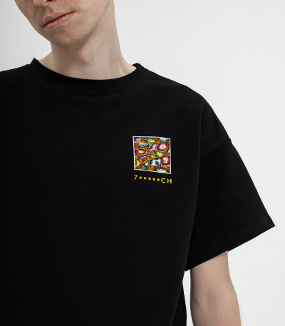 Футболка 7CH, корень+глаза, оверсайз