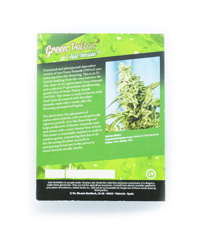 Семена сорта Green Poison F1 Fast Version fem (Sweet Seeds)