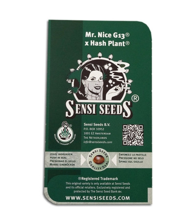 Семена сорта Mr Nice G13 X Hash Plant reg (Sensi Seeds)