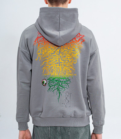 Худи 7CH, корень+шишка, оверсайз