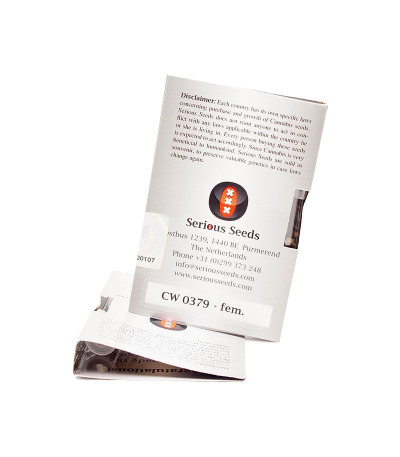 Семена сорта CBD-enriched Warlock fem (Serious Seeds)