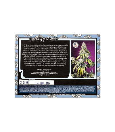 Семена сорта Jealousy Z XL Auto fem (Sweet Seeds)